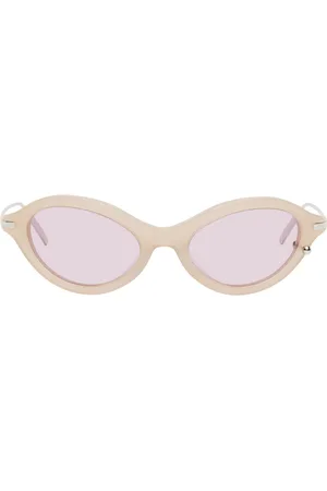 Justine Clenquet Lunettes de soleil Neve beiges exclusives à SSENSE