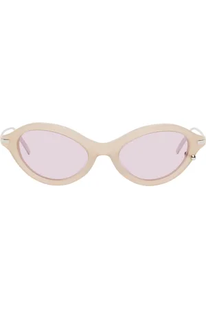 Justine Clenquet Lunettes de soleil Neve beiges exclusives à SSENSE