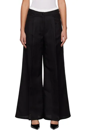 REMAIN Birger Christensen Pantalon noir en tissu de costume