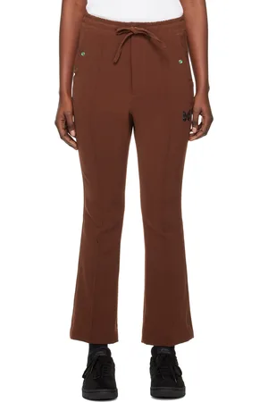 Pins & Needles Pantalon de détente de style western brun à passepoils