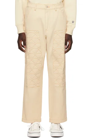 Billionaire Boys Club Pantalon beige à ornements graphiques brodés