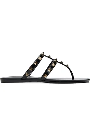 VALENTINO GARAVANI Sandales noires à clous Rockstud