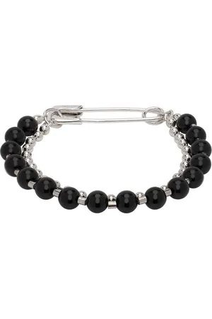 númbering Bracelet #9909 argenté et noir