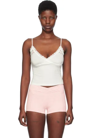 Frankies Bikinis Camisole de pyjama blanche