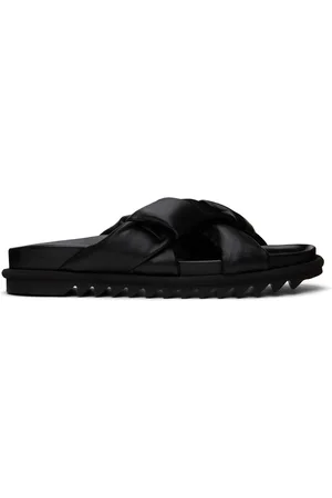 DRIES VAN NOTEN Sandales noires à brides rembourrées