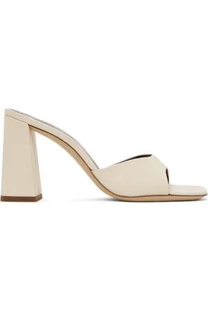 Staud Sandales à talon bottier Sloane blanc cassé