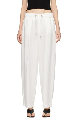 St Agni Pantalon blanc à cordon coulissant