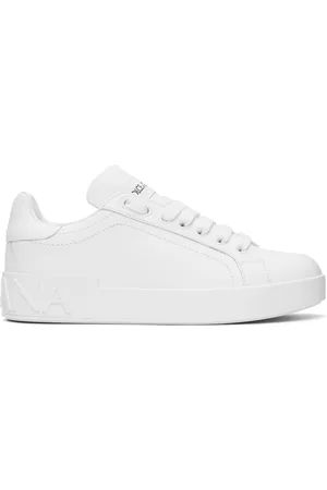 Dolce & Gabbana Baskets Portofino blanches en cuir de veau