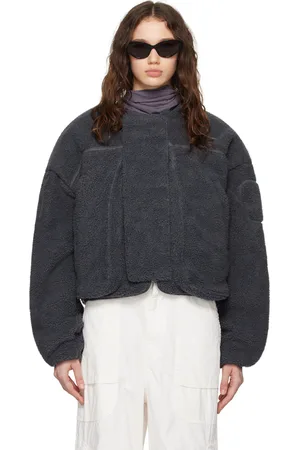 Entire Studios Blouson gris en sherpa