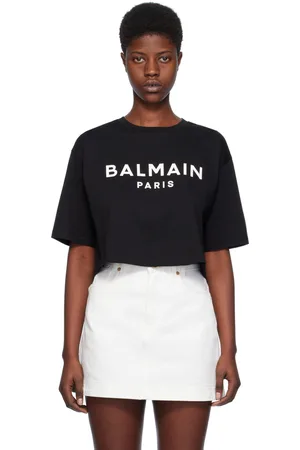 Balmain T-shirt noir à logo imprimé