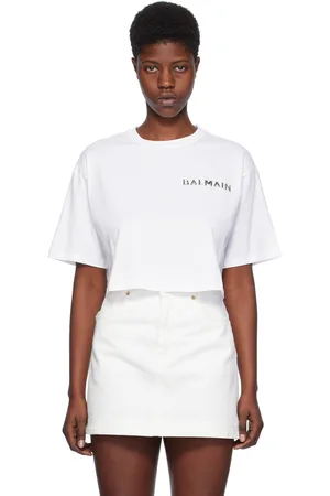 Balmain T-shirt écourté blanc