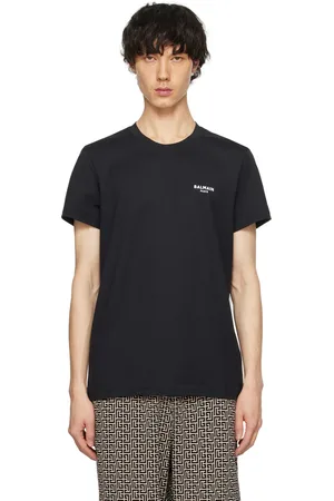Balmain T-shirt noir à logo floqué