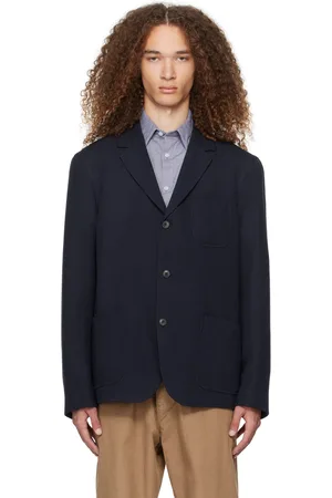 Sunspel Veston bleu marine à trois boutons