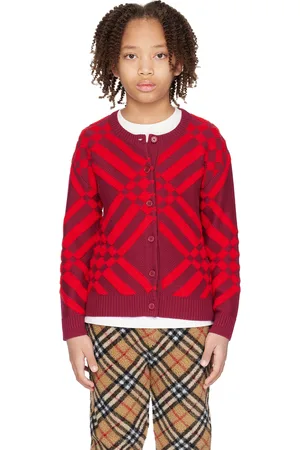 Burberry Enfant | Cardigan rouge à carreaux