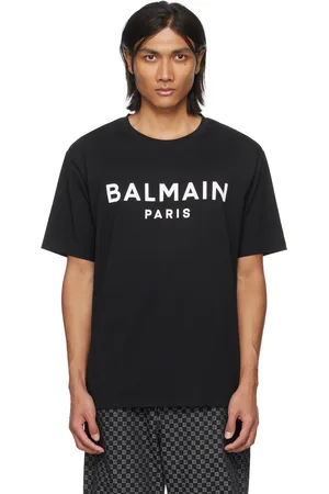 Balmain T-shirt noir à logo imprimé