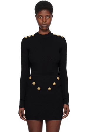 Balmain Justaucorps noir à découpe