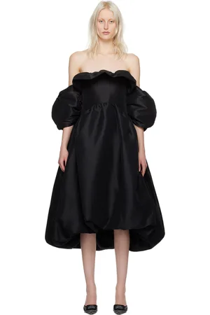 Kika Vargas Robe midi Reshma noire exclusive à SSENSE