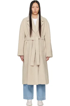 Axel Arigato Manteau Eden blanc cassé en peau retournée synthétique