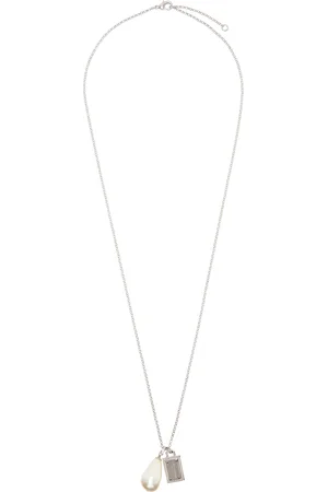 Dolce & Gabbana Collier argenté à pendentif à logo