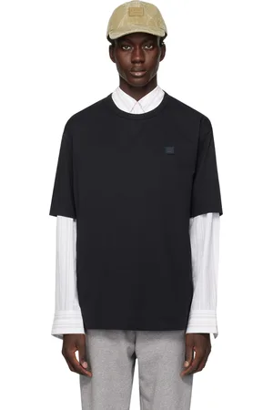 Acne Studios T-shirt noir à col ras du cou