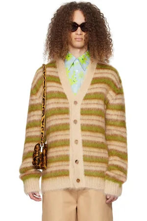 Marni Cardigan beige à rayures