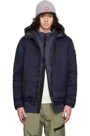 Canada Goose Blouson Lodge bleu marine rembourré en duvet