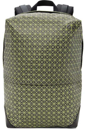 Issey Miyake Sac à dos vert et noir à appliqués réfléchissants