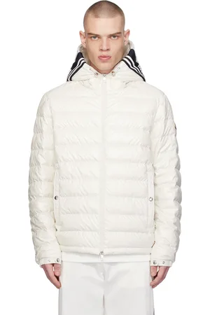 Moncler Blouson Cornour blanc cassé rembourré en duvet