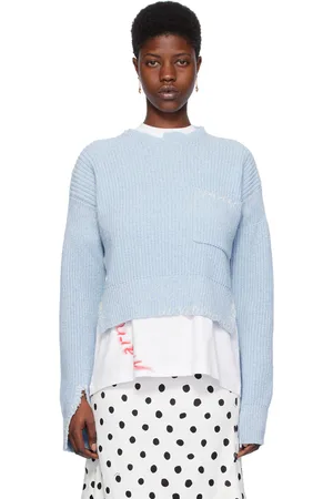 Marni Pull bleu en fil mouliné