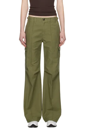 RE/DONE Pantalon militaire vert