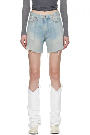 R13 Short Damon bleu en denim exclusif à SSENSE