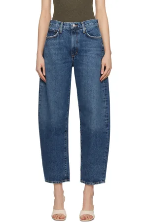 AGOLDE Jean bouffant indigo