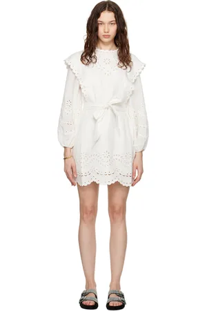 ZIMMERMANN Robe courte Junie blanc cassé