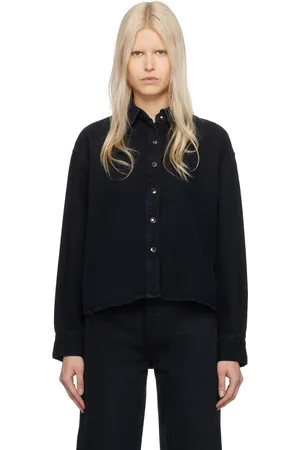 AGOLDE Chemise Aiden bleu marine en denim
