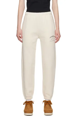 BAPE Pantalon de détente blanc cassé à logo brodé
