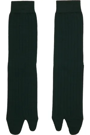 Maison Margiela Chaussettes hauteur mollet vertes