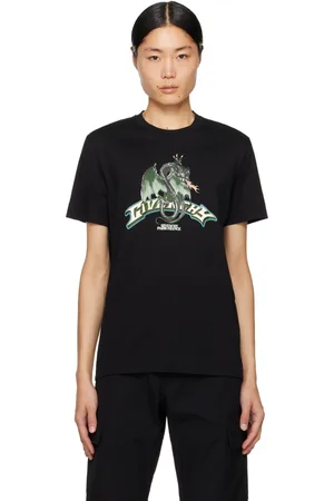 Givenchy T-shirt noir à logos contrecollés