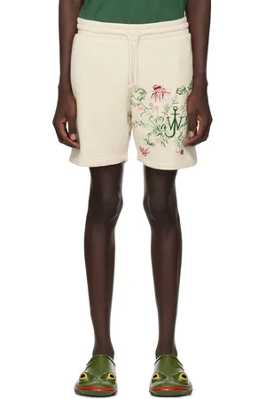 J.W.Anderson Short beige à logo et image brodés