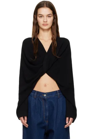 Beaufille Pull noir à assemblage torsadé