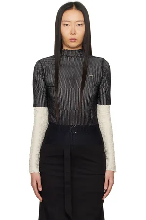 lesugiatelier T-shirt noir à bords bruts