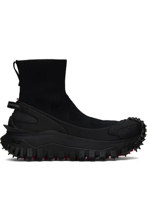 Moncler Baskets montantes Trailgrip noires en tricot