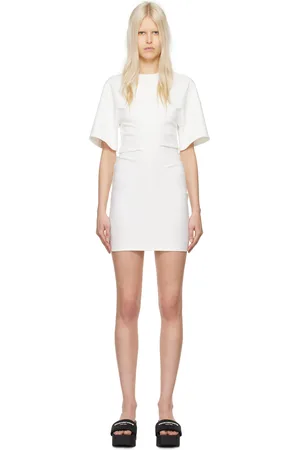 Alexander Wang Robe courte drapée blanche