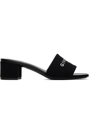 Givenchy Sandales à talon bottier noires à logo 4G