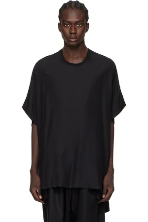 JULIUS T-shirt de style poncho noir