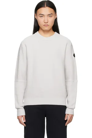Moncler Pull gris à écussons