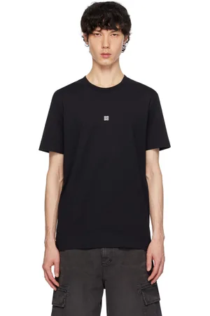 Givenchy T-shirt noir à logos brodés