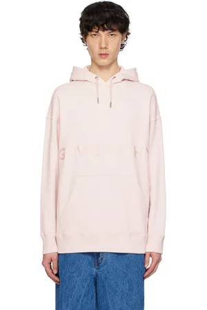Givenchy Pull à capuche rose à logos brodés