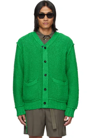 SACAI Cardigan vert à fils lâches