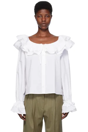 Msgm Chemisier blanc à volants