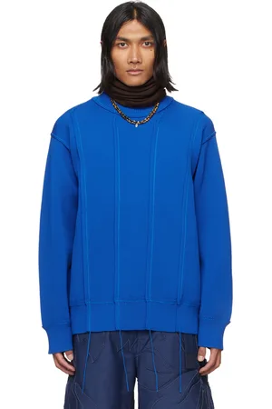 SACAI Pull bleu à coutures pincées